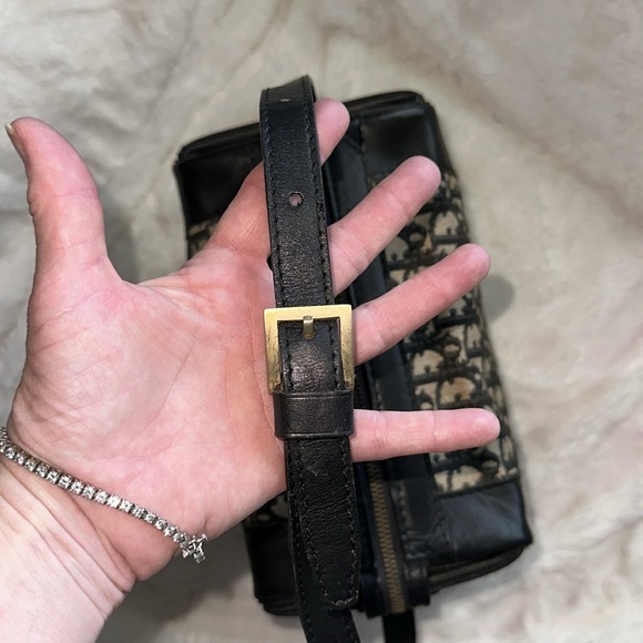 CHRISTIAN DIOR Black Vintage Trotter lunchbox bag Very unique & rare with key - Picture 13 of 13